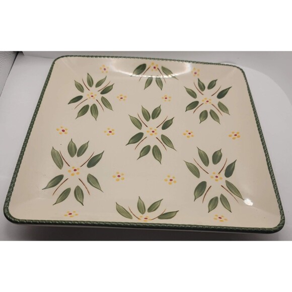 Temptations by Tara Square Old World Green 7" Salad Plates NEW - Picture 6 of 7
